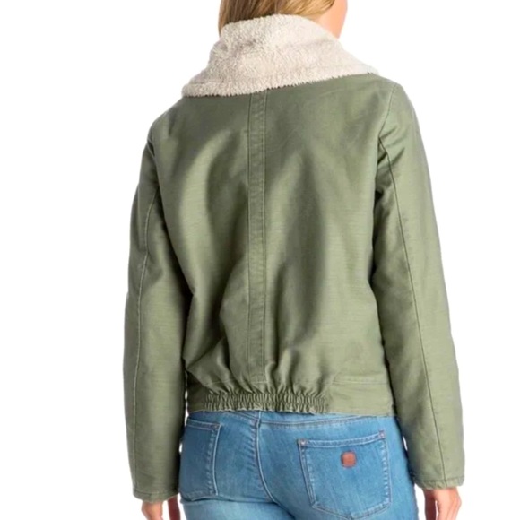 Roxy Women's Tornado Green Dusty Olive Windbreaker Utility Jacket - Picture 13 of 13